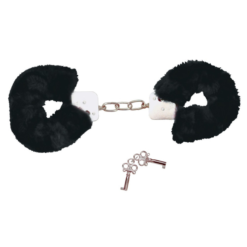 Наручники с черным мехом Bad Kitty Handcuffs, металл Наручники с черным мехом Bad Kitty Handcuffs, металл