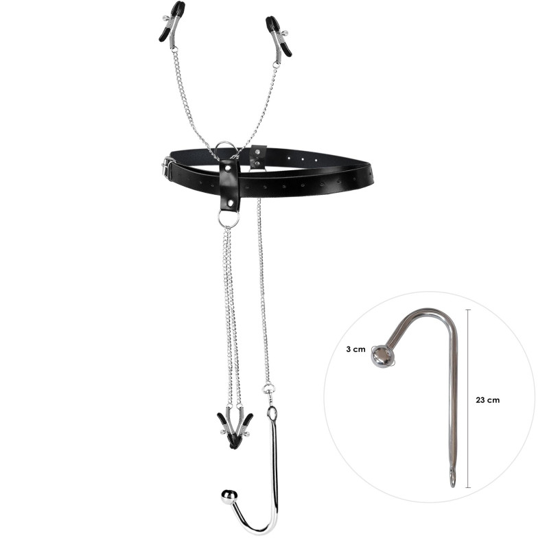 Бондажний набір із металевим анальним гаком №2 Art of Sex Blanca Bondage set with anal hook №2 Бондажний набір із металевим анальним гаком №2 Art of Sex Blanca Bondage set with anal hook №2