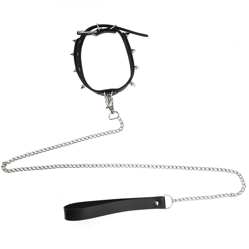 Ошейник с шипами и поводком Art of Sex Collar Spikes and Leash