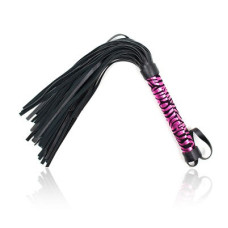 Флогер DS Fetish экокожа леопард M черно-розовый, 39 см