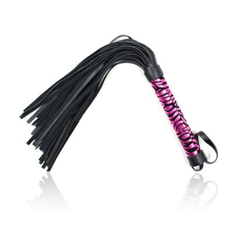 Флогер DS Fetish экокожа леопард M черно-розовый, 39 см Флогер DS Fetish экокожа леопард M черно-розовый, 39 см