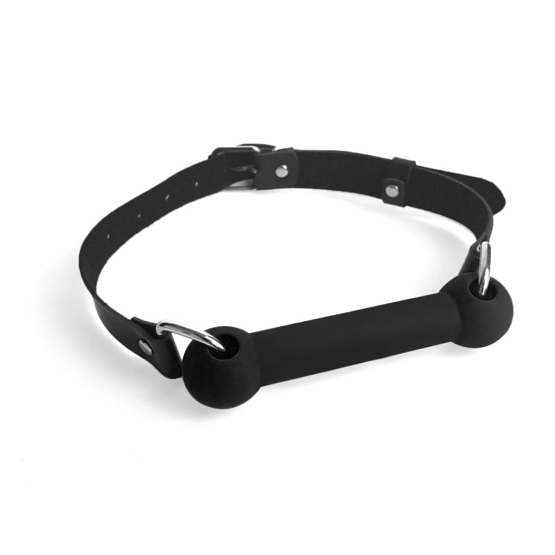 Кляп-палиця на ременях Art of Sex – Gag Stick Silicon, чорний, натуральна шкіра Кляп-палиця на ременях Art of Sex – Gag Stick Silicon, чорний, натуральна шкіра