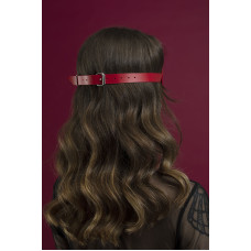 Маска шкіряна закрита Feral Feelings - Blindfold Mask червона