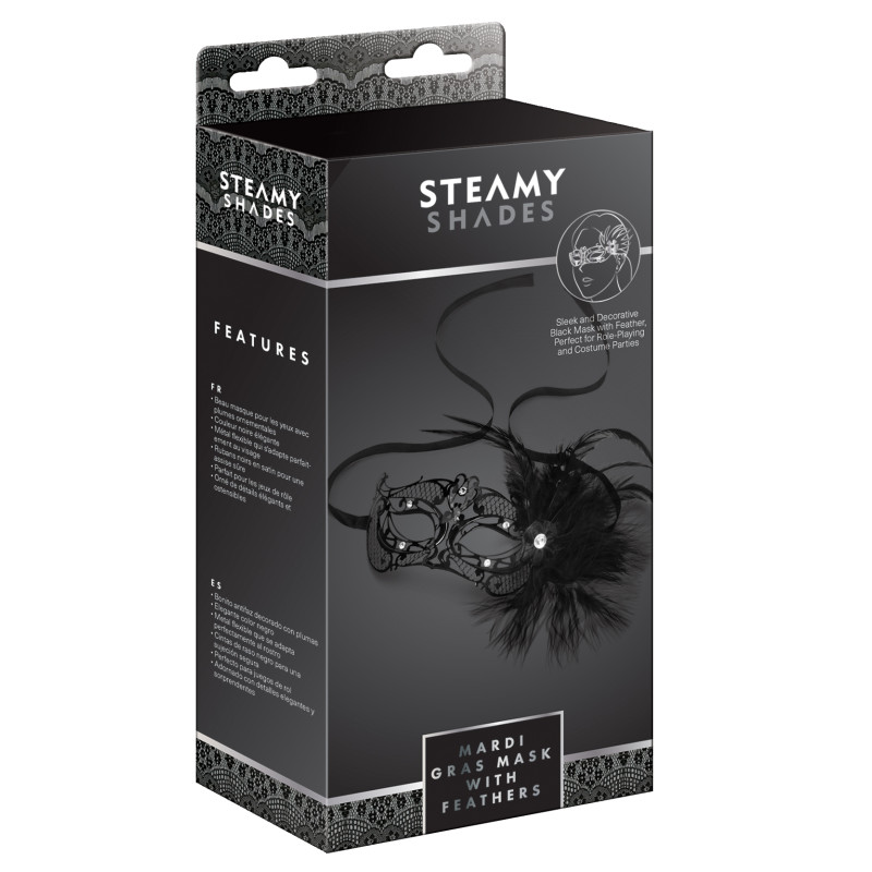 Маска StRubber STEAMY SHADES Mardi Gras Mask with Feathers Маска StRubber STEAMY SHADES Mardi Gras Mask with Feathers