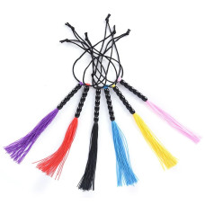 Міні флогер DS Fetish Leather flogger Фіолетовий, 22 см