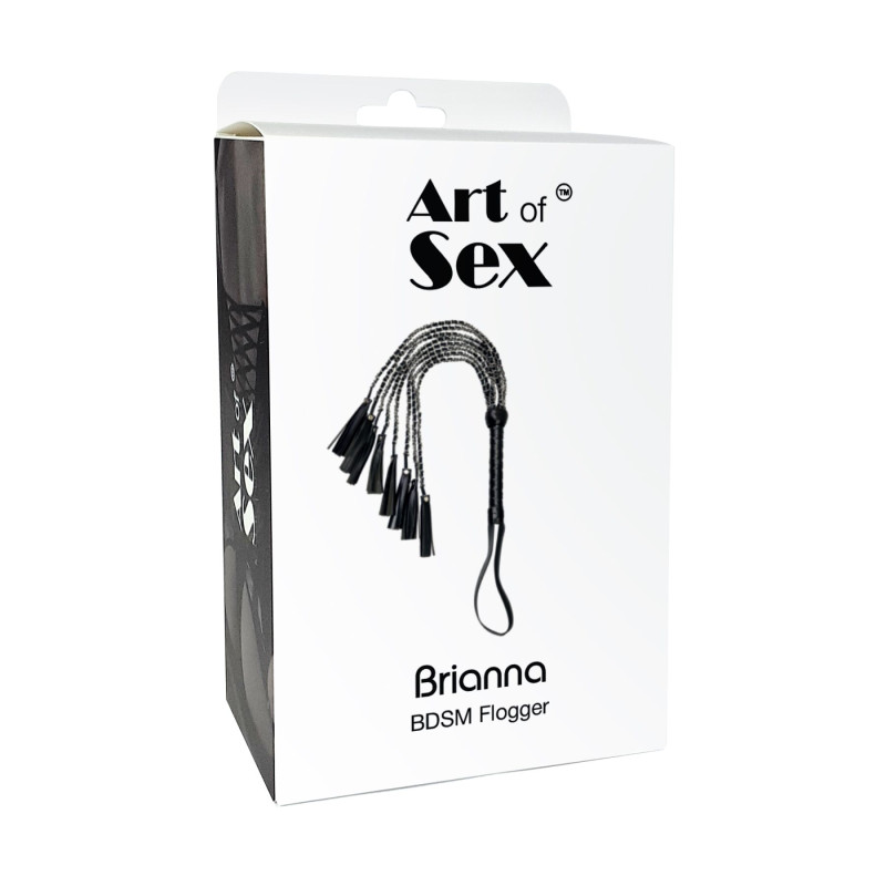Ажурная плеть из экокожи Art of Sex - Brianna, цвет черный Ажурная плеть из экокожи Art of Sex - Brianna, цвет черный