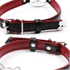 Чокер с котом DS Fetish черно-бордовый