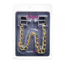Зажимы на соски Lucky Bay Nipple play квадратные Gold Cnain