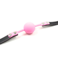 Кляп DS Fetish Silicone ball gag with lock силиконовый с замком Розовый