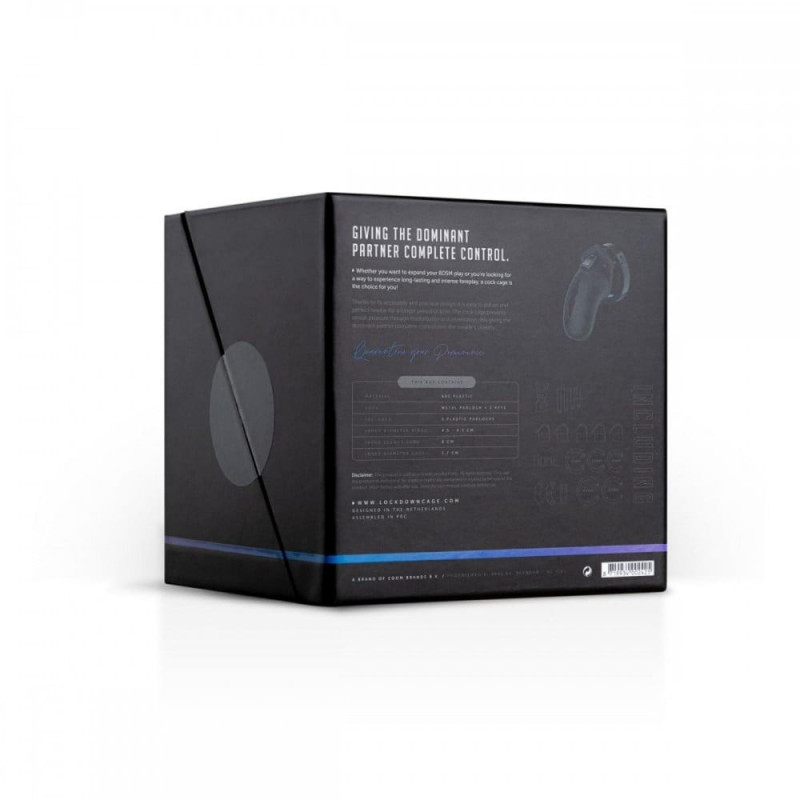 Пояс вірності ManCage Lockdown Chastity Cage, чорний, M Пояс вірності ManCage Lockdown Chastity Cage, чорний, M