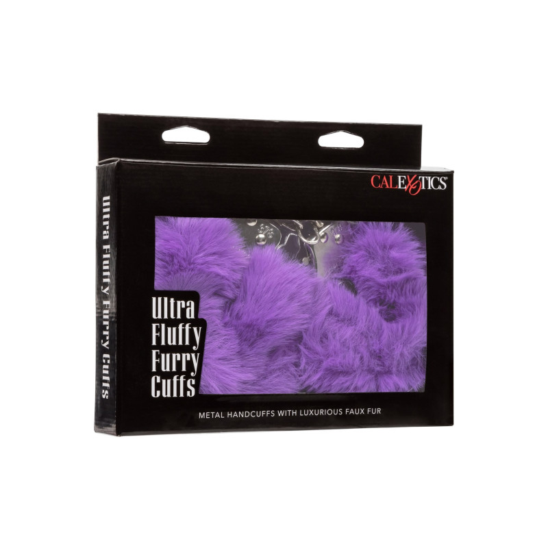 Наручники с мехом California Exotic, металлические, фиолетовые Наручники с мехом California Exotic, металлические, фиолетовые