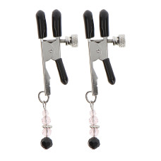 Зажимы на соски с бусинами Taboom Clamps With Beads серебристые