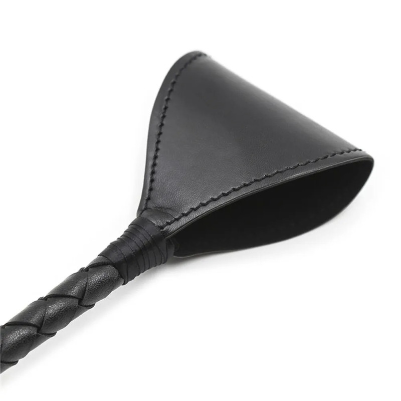 Плетеный стек DS Fetish, экокожа, черный, 52 см