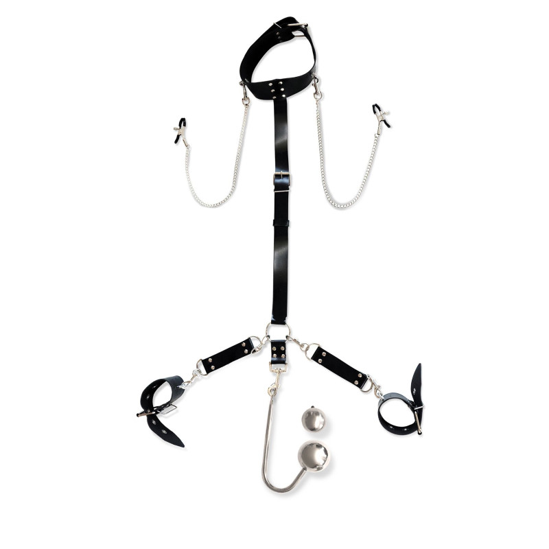 Бондажний набір з металевим анальним гаком Art of Sex Beatrice Bondage set with anal hook № 4 Бондажний набір з металевим анальним гаком Art of Sex Beatrice Bondage set with anal hook № 4