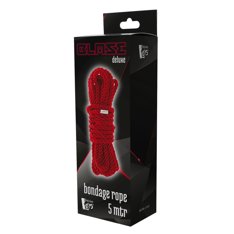 Веревка для бондажа Dreamtoys Blaze Deluxe Bondage Rope 5 м Красная Веревка для бондажа Dreamtoys Blaze Deluxe Bondage Rope 5 м Красная