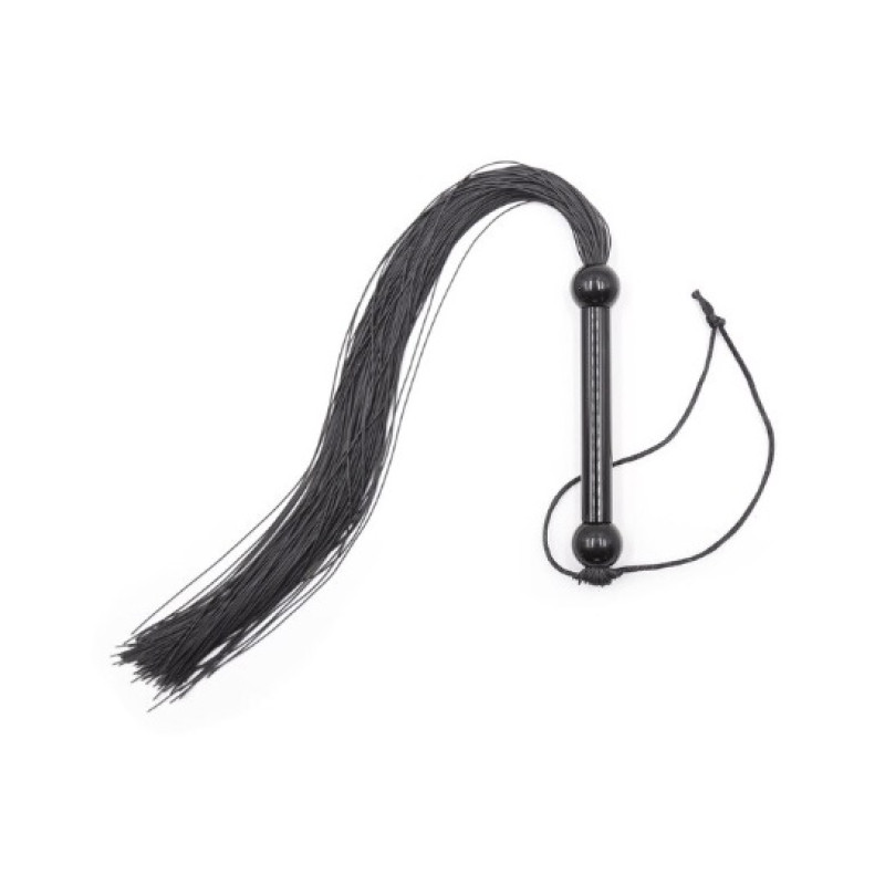 Силиконовый флогер с ручкой из шариков DS Fetish, черный 45 см Силиконовый флогер с ручкой из шариков DS Fetish, черный 45 см