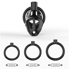 Пояс верности пластик с 3-мя кольцами Lockink Sevanda Черный