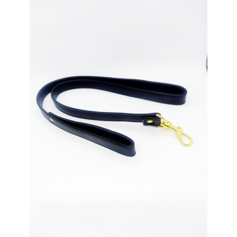 Ошейник с поводком DS Fetish, экокожа, черный Ошейник с поводком DS Fetish, экокожа, черный