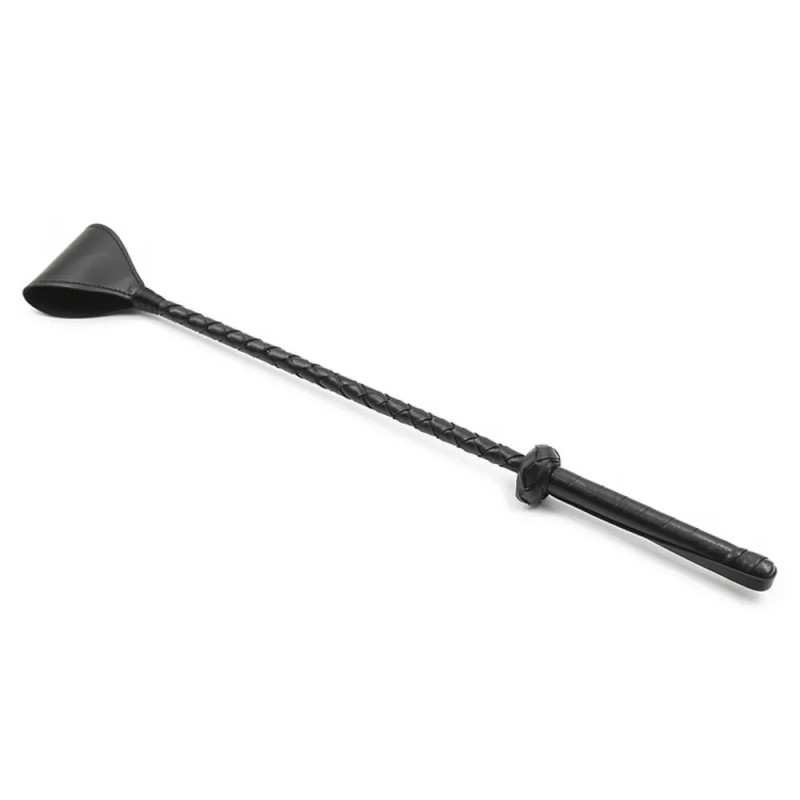 Плетеный стек DS Fetish, экокожа, черный, 52 см