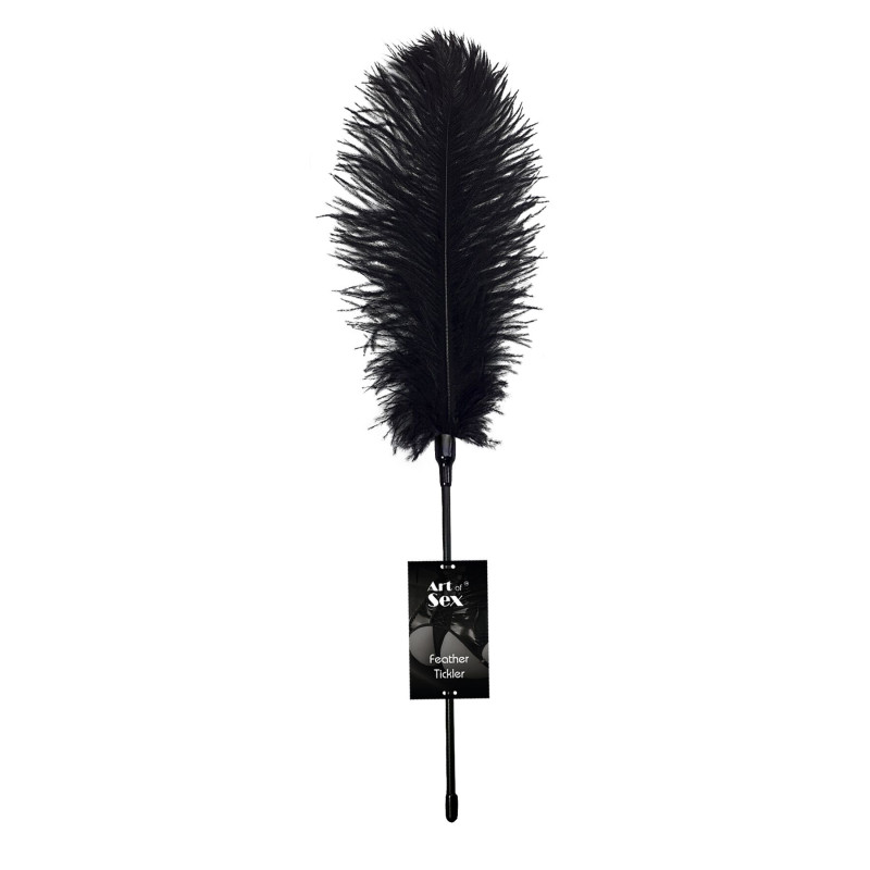 Щекоталка со страусиным пером Art of Sex – Feather Tickler, черная Щекоталка со страусиным пером Art of Sex – Feather Tickler, черная