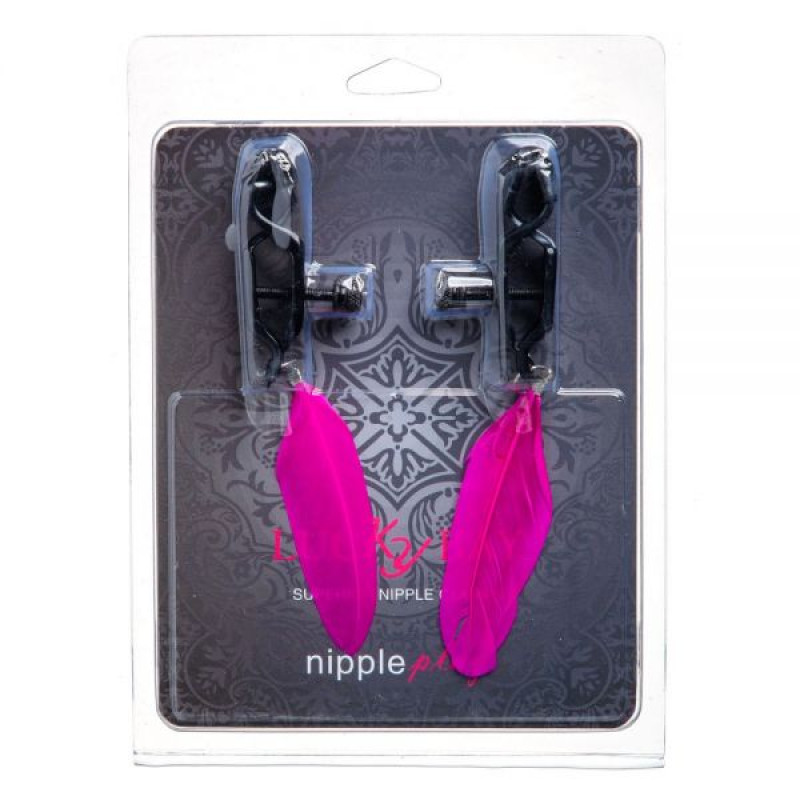Зажимы на соски Lucky Bay Nipple play перышки Розовые Зажимы на соски Lucky Bay Nipple play перышки Розовые