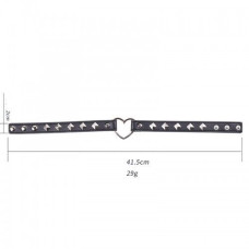 Чокер с сердцем DS Fetish Черный