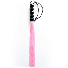 Флогер DS Fetish FLOGGER, 5 шариков, Розовый, ручка 45 см