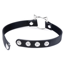 Чокер Master Series Kinky Kitty Ring Slim Choker - Black