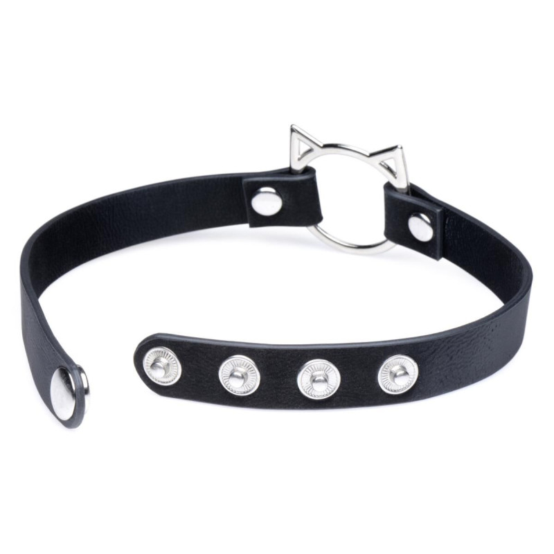 Чокер Master Series Kinky Kitty Ring Slim Choker - Black Чокер Master Series Kinky Kitty Ring Slim Choker - Black