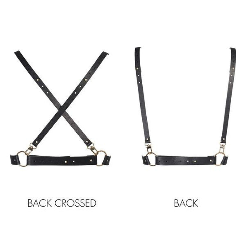 Портупея Bijoux Indiscrets MAZE X Harness Чорна Портупея Bijoux Indiscrets MAZE X Harness Чорна