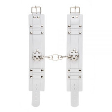 Окови sLash Leather Dominant Leg Cuffs Білі