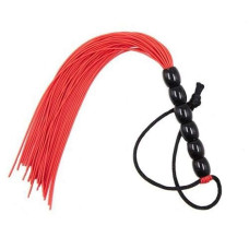 Мини флогер DS Fetish Leather flogger Красный, 22 см