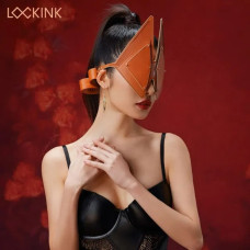 Маска Лисички Lockink с отстегивающейся передней частью, натуральная кожа, коричневая, One Size