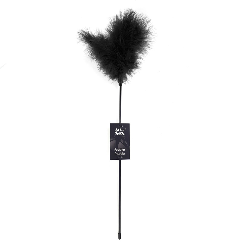 Щекоталка с пером индюка Art of Sex – Feather Paddle, черная Щекоталка с пером индюка Art of Sex – Feather Paddle, черная