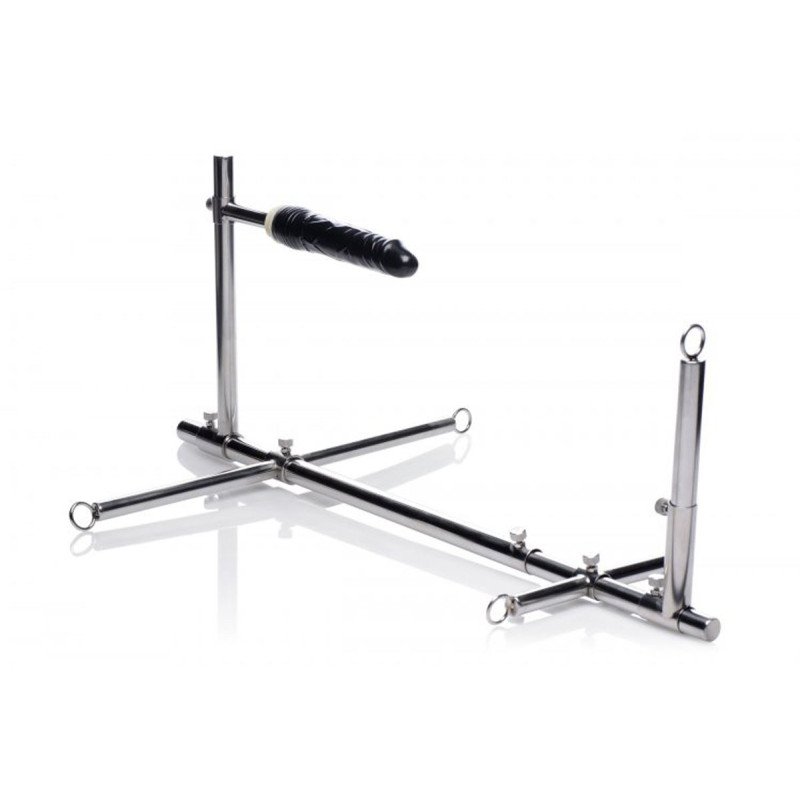 Конструкція для фіксації з фалоімітатором Master Series Imprisoned Metal Stockade with Dildo Конструкція для фіксації з фалоімітатором Master Series Imprisoned Metal Stockade with Dildo