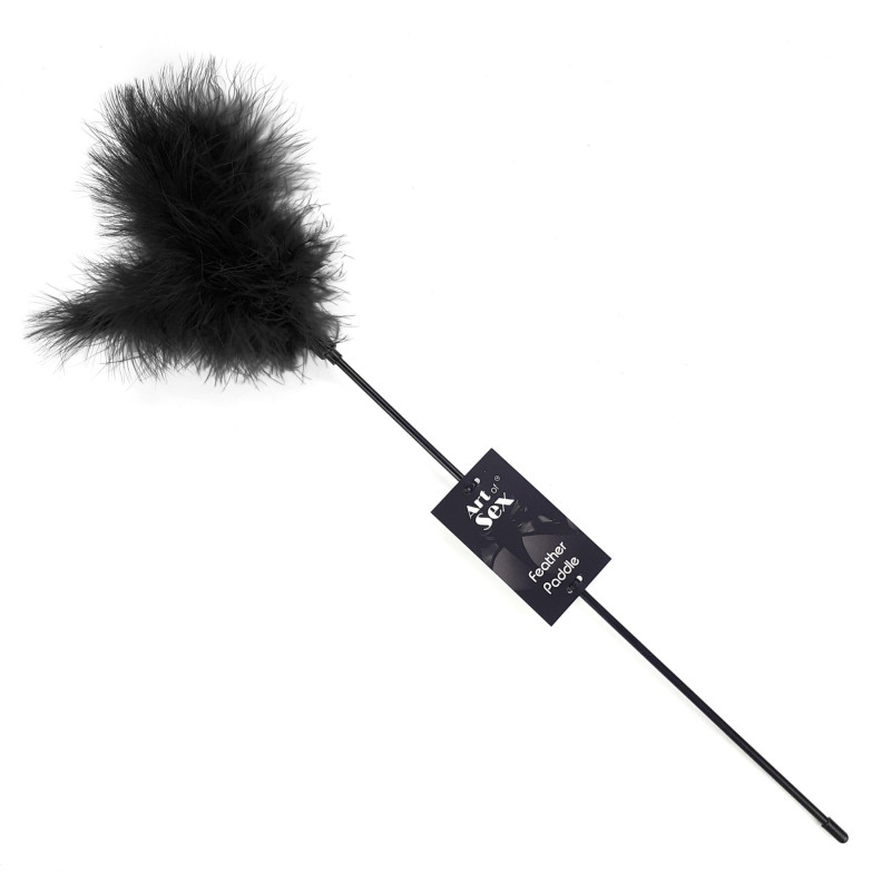 Щекоталка с пером индюка Art of Sex – Feather Paddle, черная Щекоталка с пером индюка Art of Sex – Feather Paddle, черная
