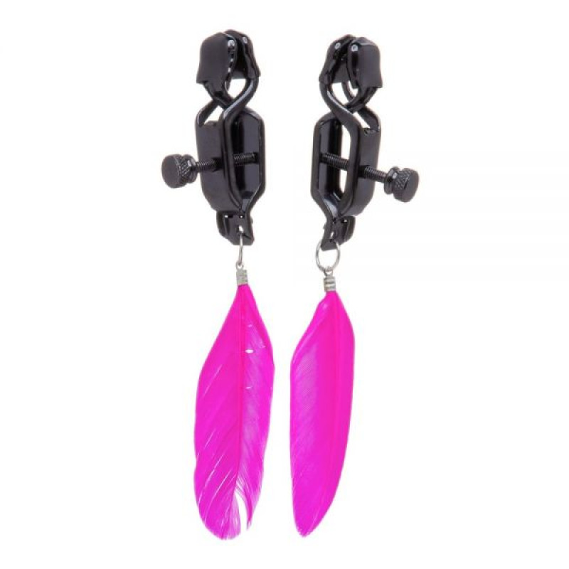 Зажимы на соски Lucky Bay Nipple play перышки Розовые Зажимы на соски Lucky Bay Nipple play перышки Розовые
