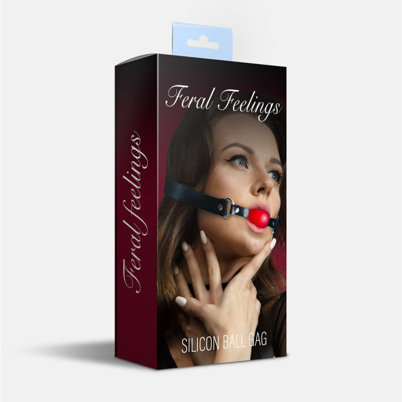 Кляп силиконовый Feral Feelings Silicon Ball Gag Black/Red, черный ремень, красный шарик Кляп силиконовый Feral Feelings Silicon Ball Gag Black/Red, черный ремень, красный шарик