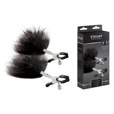 Зажимы для сосков StRubber STEAMY SHADES Adjustable Feather Nipple Clamps