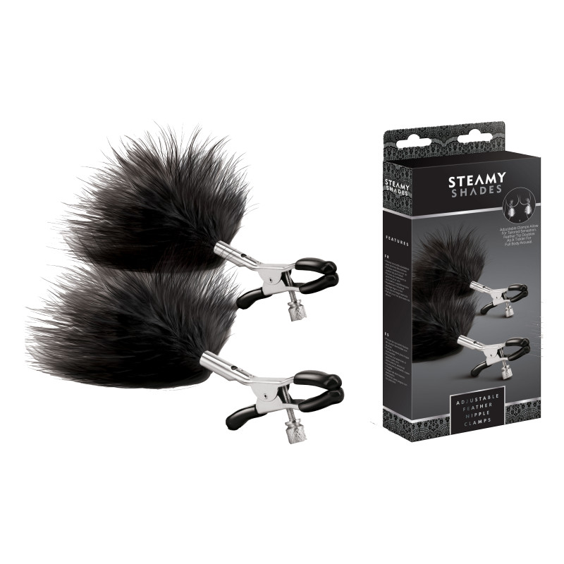 Зажимы для сосков StRubber STEAMY SHADES Adjustable Feather Nipple Clamps Зажимы для сосков StRubber STEAMY SHADES Adjustable Feather Nipple Clamps