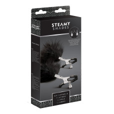 Затискачі для сосків StRubber STEAMY SHADES Adjustable Feather Nipple Clamps