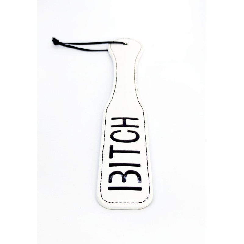 Шлепалка овальная с надписью Bitch PADDLE, белая, 31,5 см. Шлепалка овальная с надписью Bitch PADDLE, белая, 31,5 см.