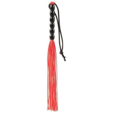 Мини флогер DS Fetish Leather flogger Красный, 22 см
