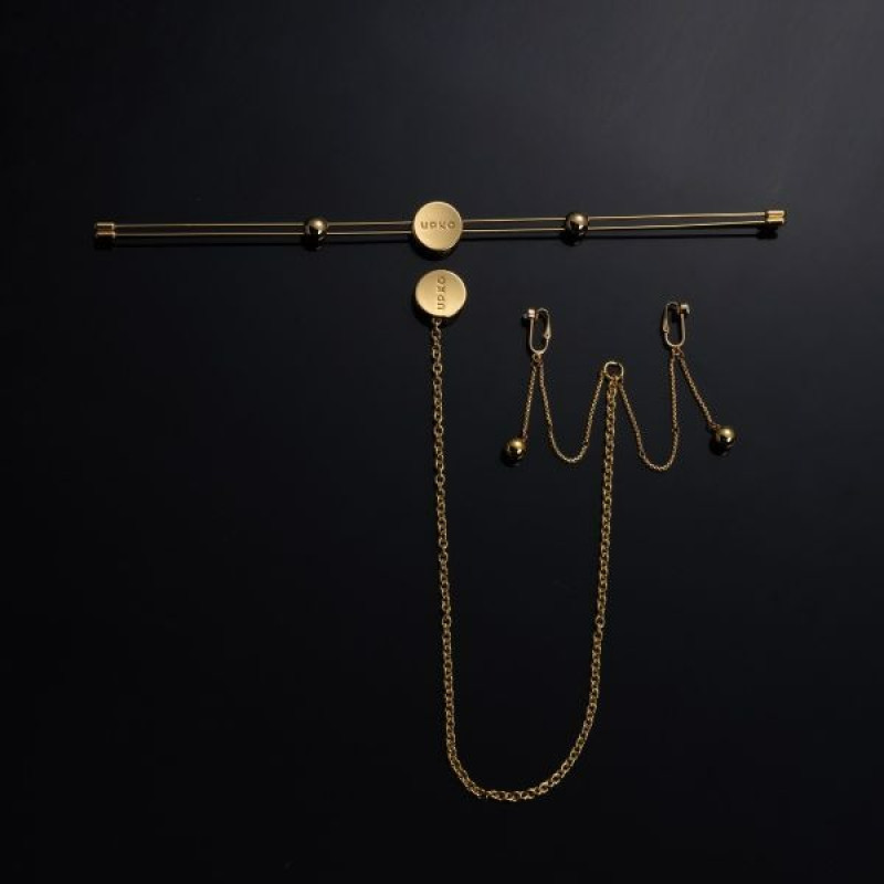 Двойные зажимы для сосков и набор цепочек для клитора UPKO Двойные зажимы для сосков и набор цепочек для клитора UPKO