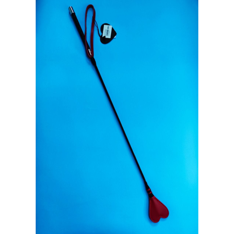 Стек DS Fetish Crop heart red leather, 68 см Стек DS Fetish Crop heart red leather, 68 см