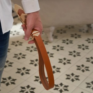 Ремінь з регульованою довжиною Lockink, натуральна шкіра та метал, коричневий