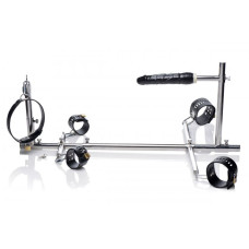 Конструкція для фіксації з фалоімітатором Master Series Imprisoned Metal Stockade with Dildo