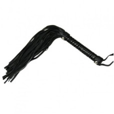 Флоггер DS Fetish Leopard flogger M black 40 см