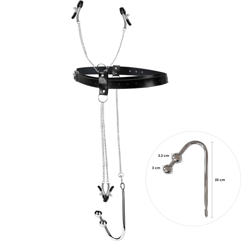 Бондажний набір із металевим анальним гаком №3 Art of Sex Blanca Bondage set with anal hook №3 Бондажний набір із металевим анальним гаком №3 Art of Sex Blanca Bondage set with anal hook №3