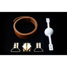 Кляп кожаный 2 насадки Lockink Бело-коричневый